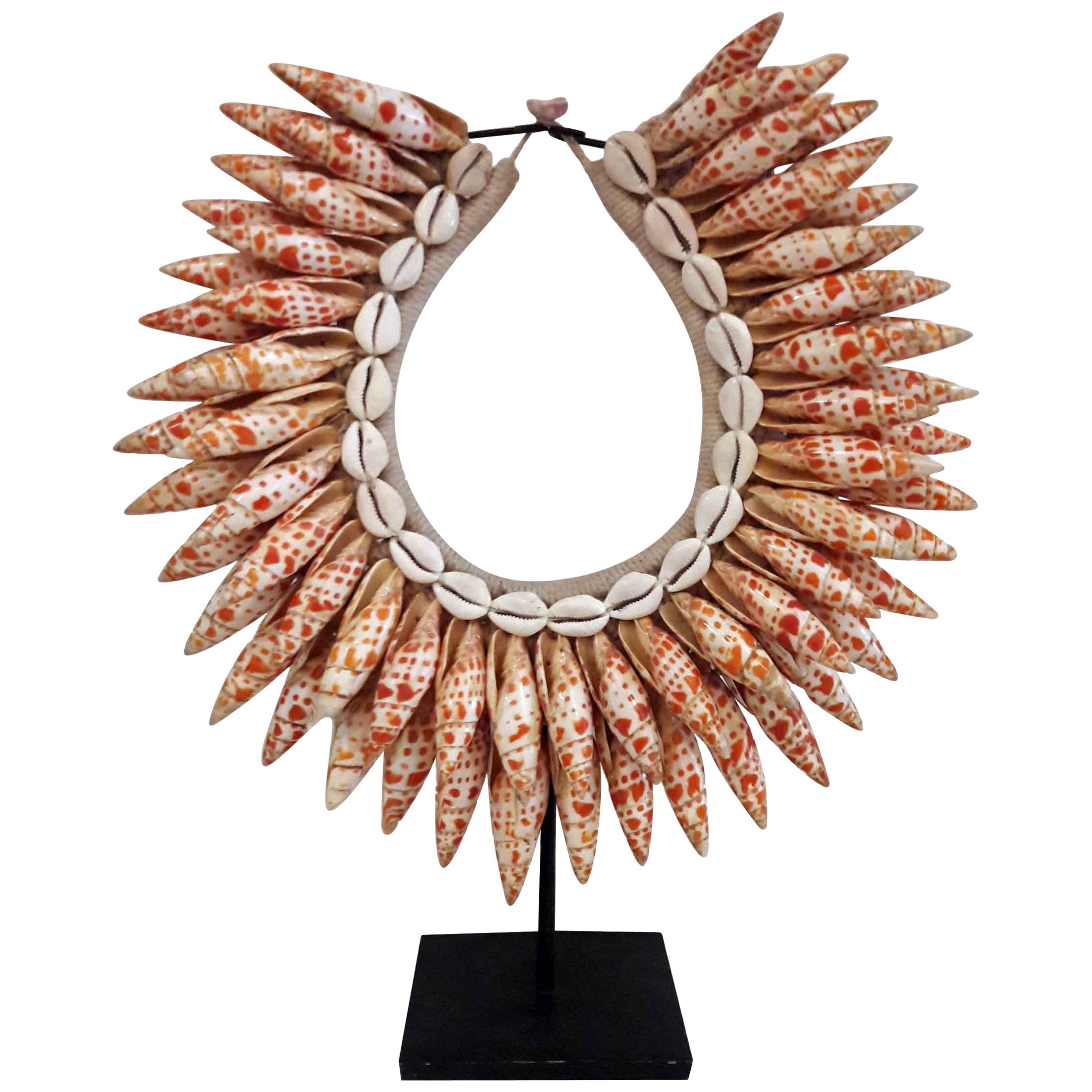 Decorative Shell Necklace on Stand
