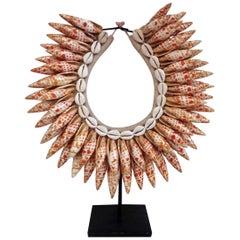 Decorative Shell Necklace on Stand