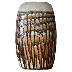 Decorative signed ceramic vase