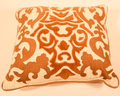 Hand-Crafted Moorish Design Silk Accent Pillow from India, 1980