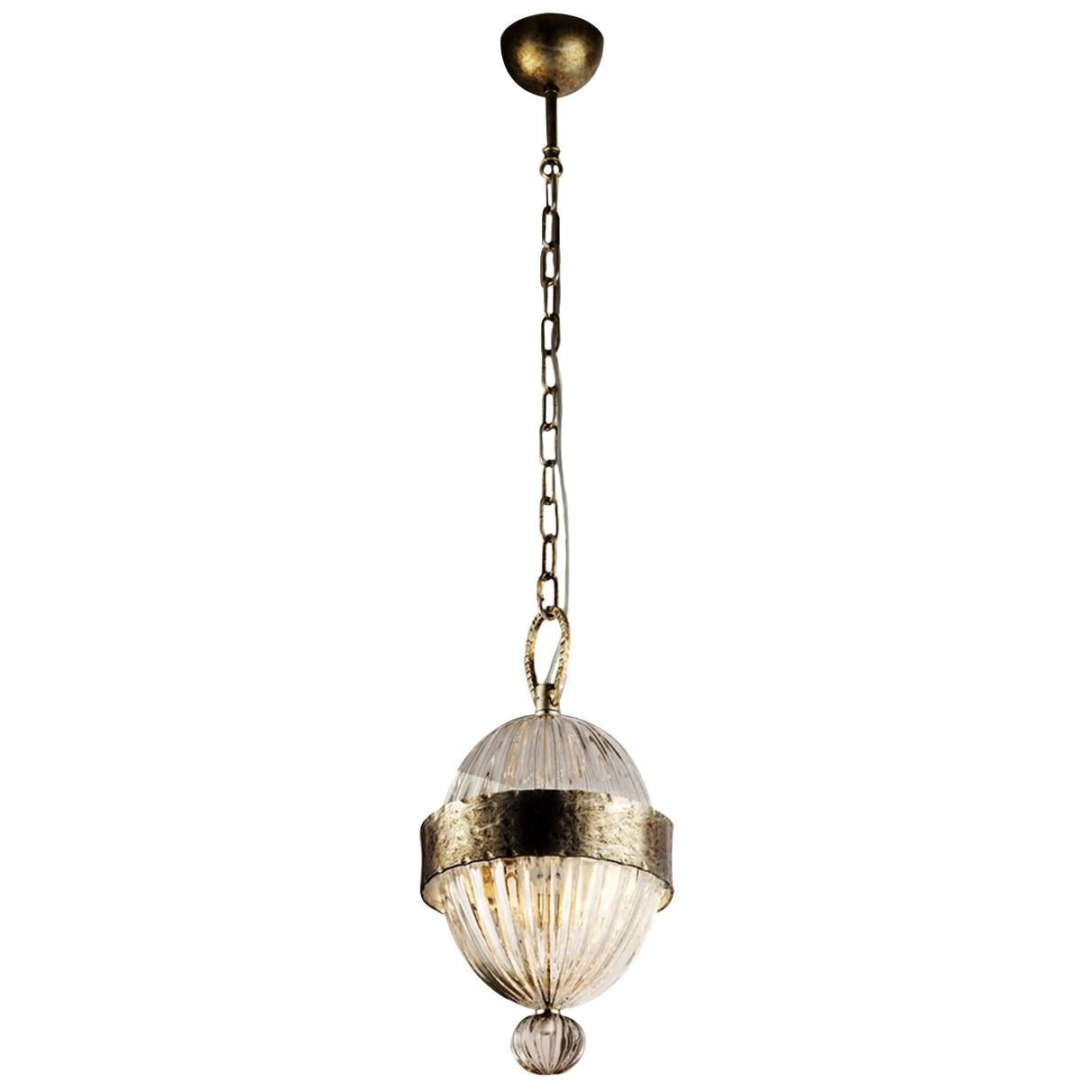 Lampe à suspension décorative en argent