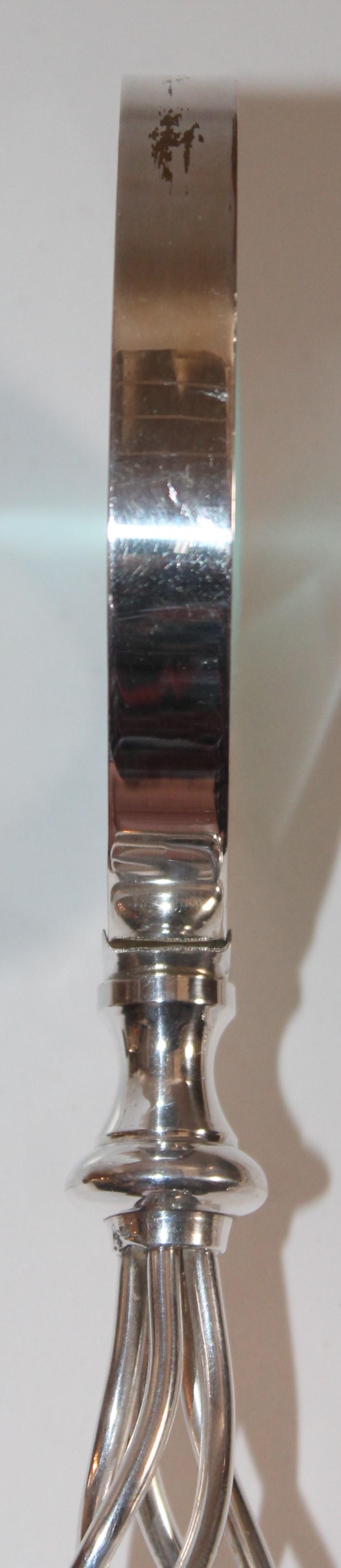 Decorative Silver Plated Magnify Glass and Letter Opener In Excellent Condition For Sale In Los Angeles, CA