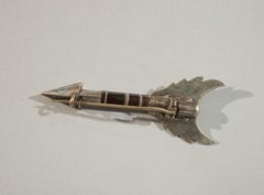 Decorative Silver Scottish Archery Brooch