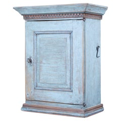Decorative Small 19th Century Swedish Pine Wall Cupboard