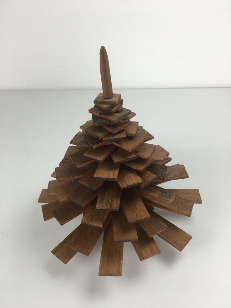 Decorative Small Danish Handmade Wooden Christmas Tree in Teak For Sale ...