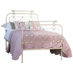 Decorative Small Double Bed in Cream