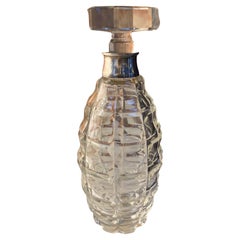 Decorative Small Italian Crystal Decanter / Bottle, 1950s