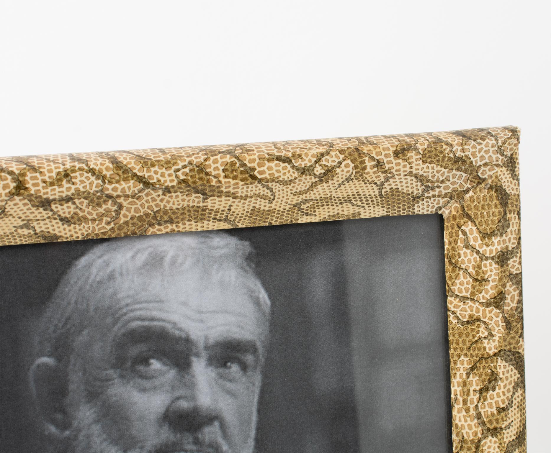 Decorative Snake-Skin-Like Camouflage Pattern Picture Frame In Good Condition For Sale In Atlanta, GA