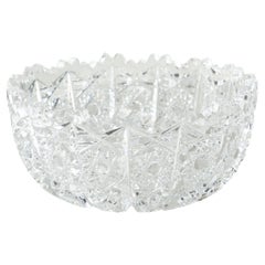Decorative 'Snowflake' Bowl in Crystal Early 20th Century