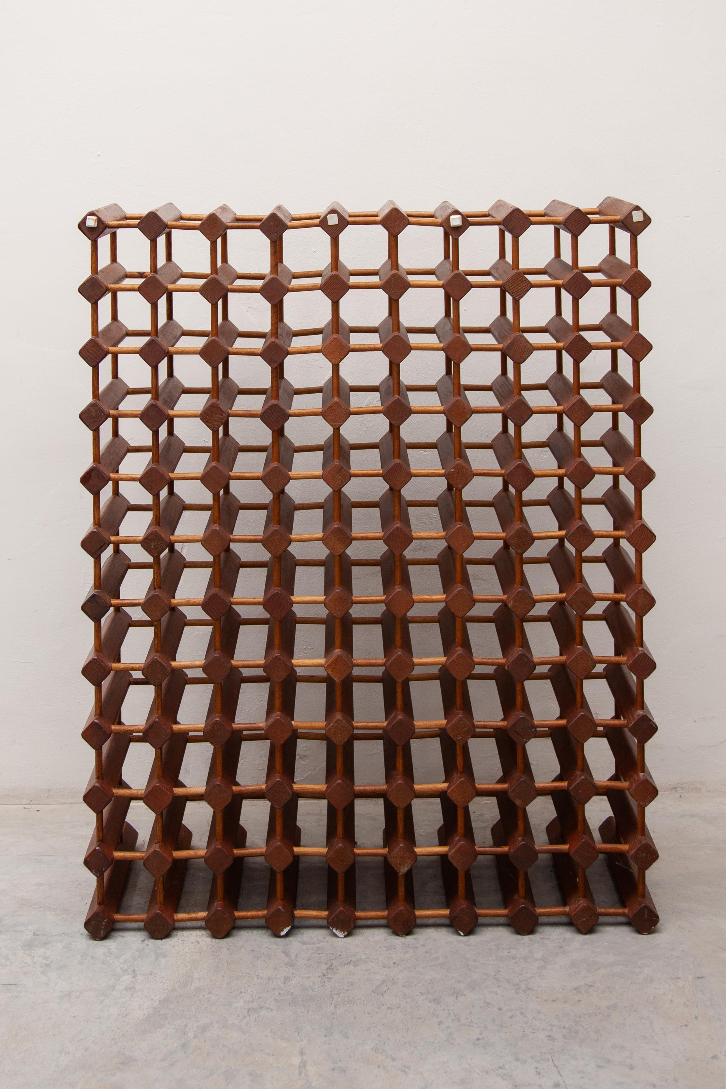 Portabottiglie decorativo in teak massiccio Made in Denmark, anni '60 in vendita 2