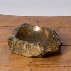 Decorative Solide Bronze Rock Shaped Vide Poche by Monique Gerber - France 1970s