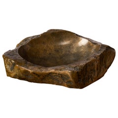 Decorative Solide Bronze Rock Shaped Vide Poche by Monique Gerber - France 1970s