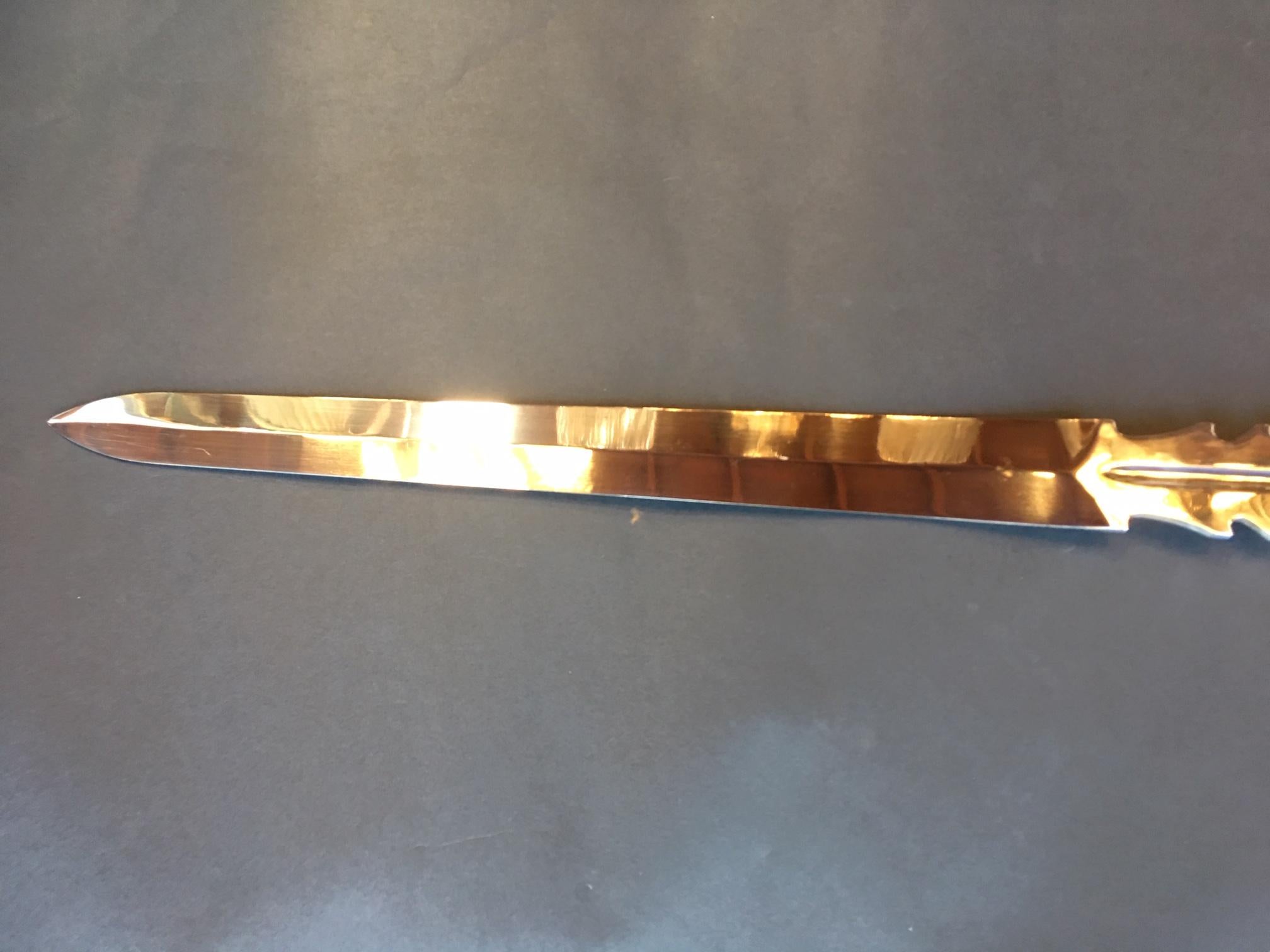 Decorative Spanish Metal Sword In Good Condition For Sale In Los Angeles, CA
