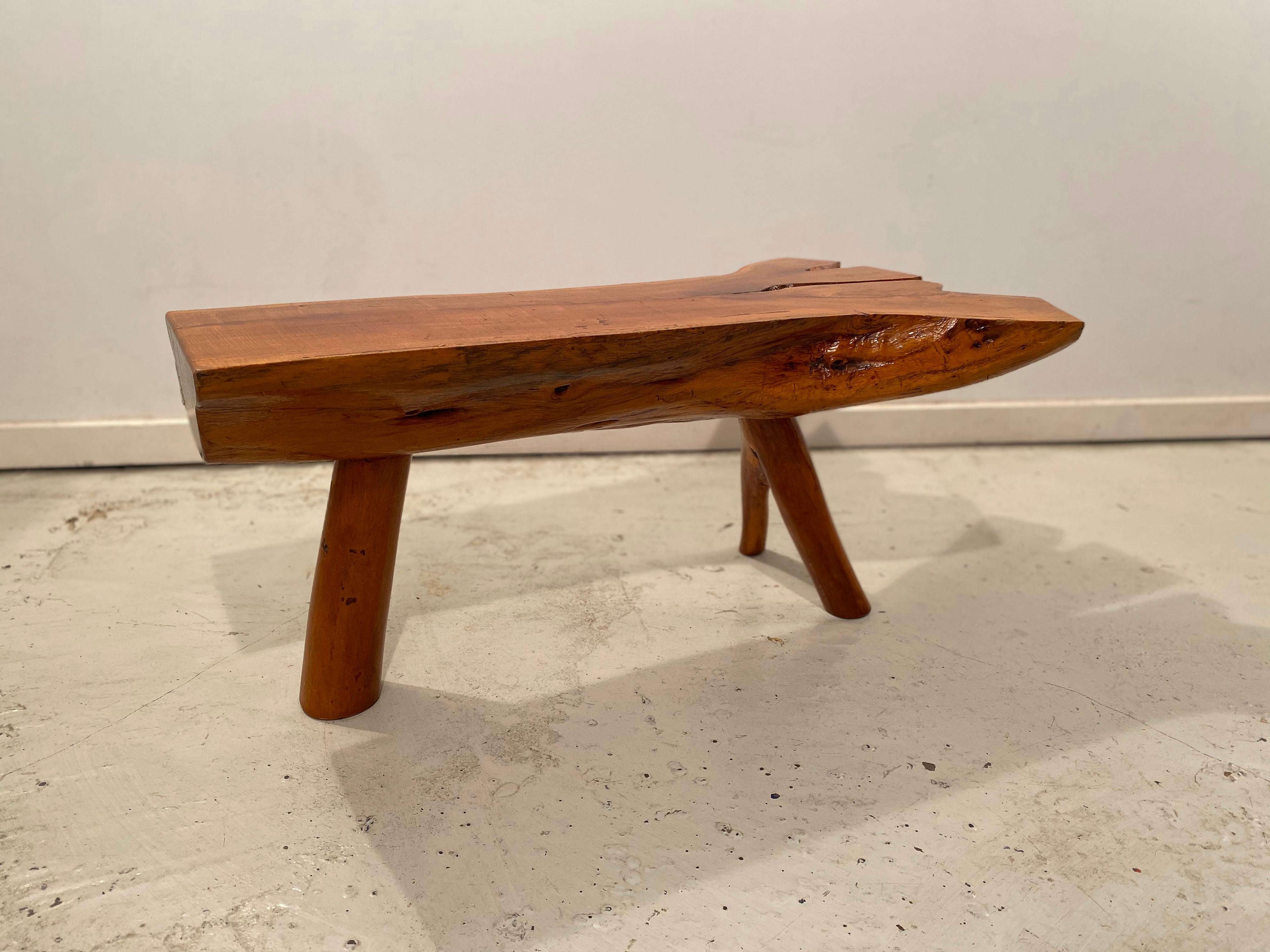 wood log coffee table