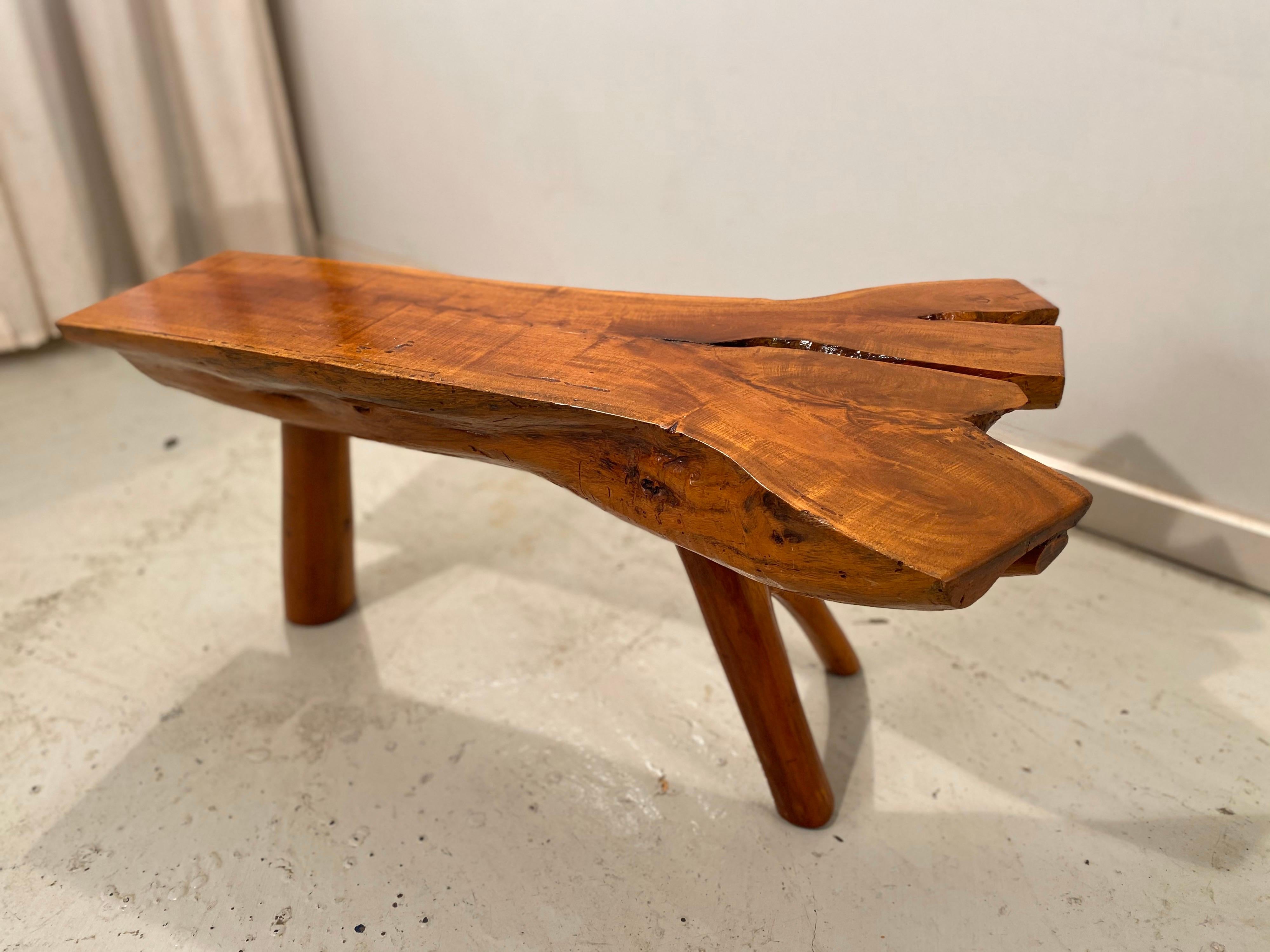wood log table