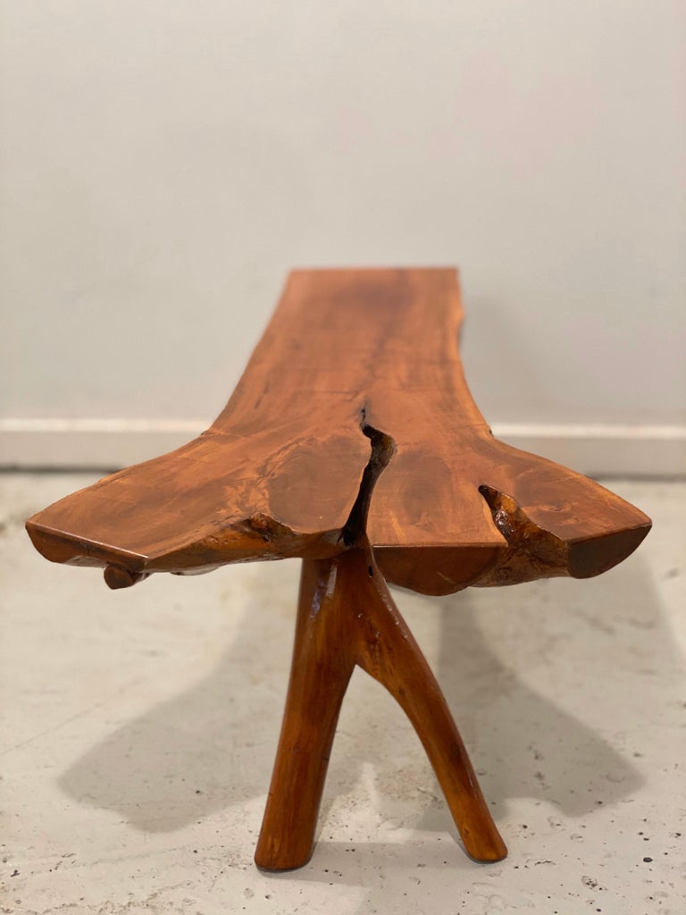 Decorative Split Wood Log Coffee or Side Table or Bench at 1stDibs