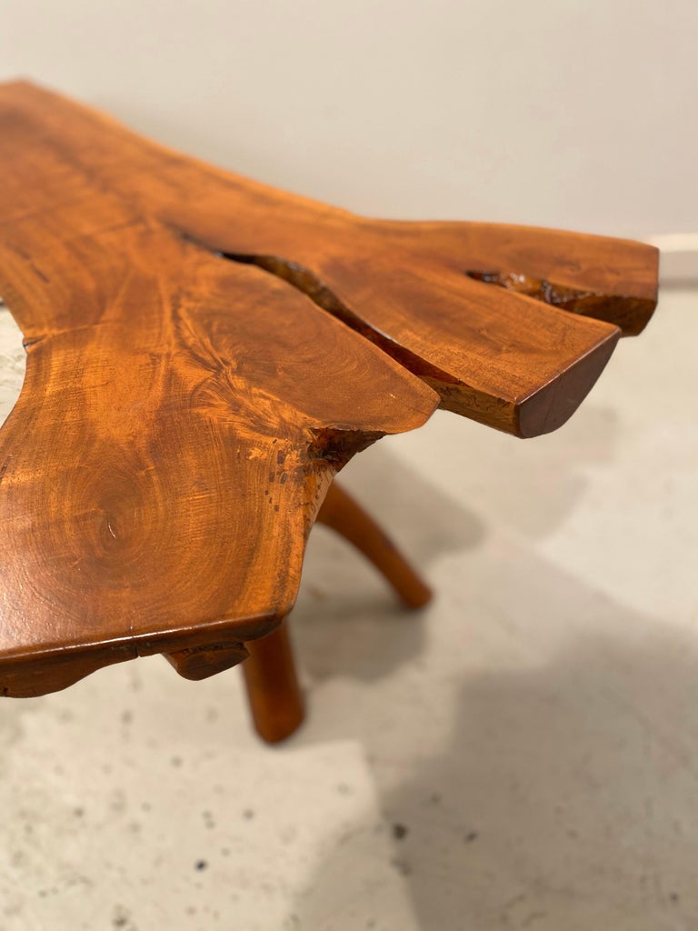 Decorative Split Wood Log Coffee Or Side Table Or Bench For Sale