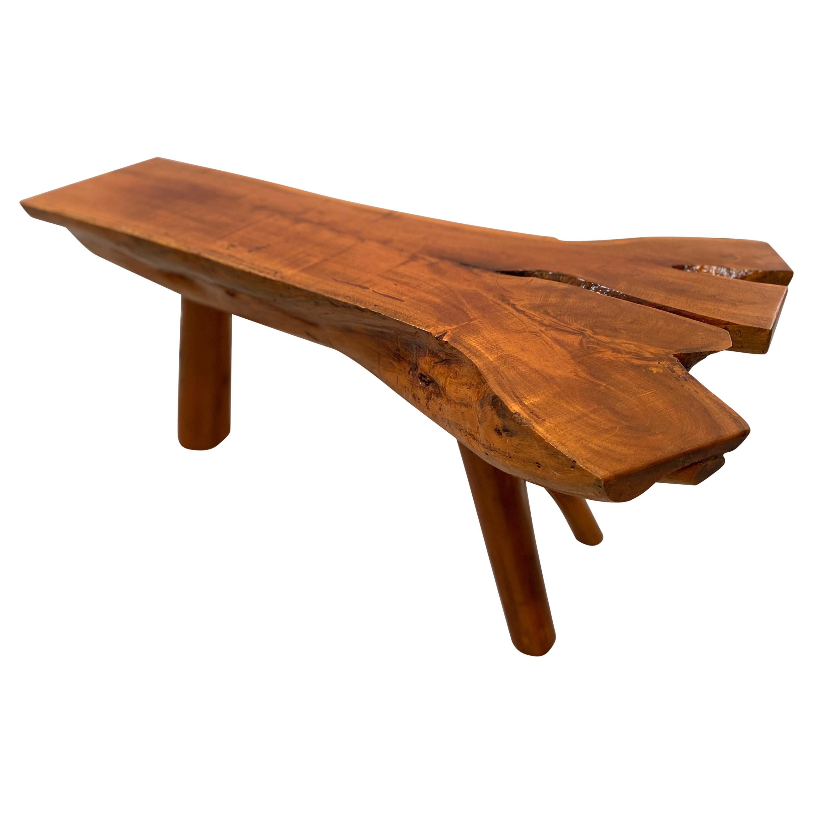 Decorative Split Wood Log Coffee or Side Table or Bench