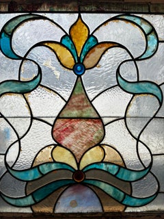 Decorative Stained Glass Window 30" x 29"