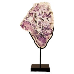 Decorative stand Rare type Complete slice of TIFFANY stone, (a QUARTZ, FLUORITE)