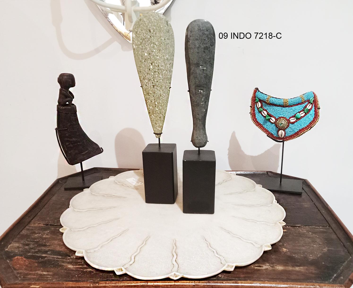 Decorative Stone Blade on Stand, Indonesia, Contemporary For Sale 7