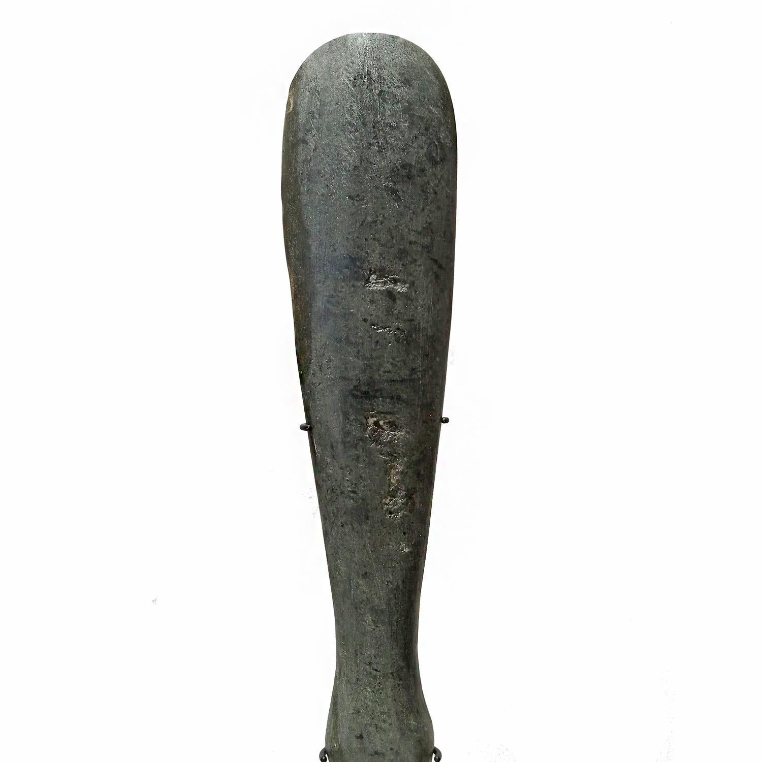 Decorative Stone Blade on Stand, Indonesia, Contemporary In Good Condition For Sale In New York, NY