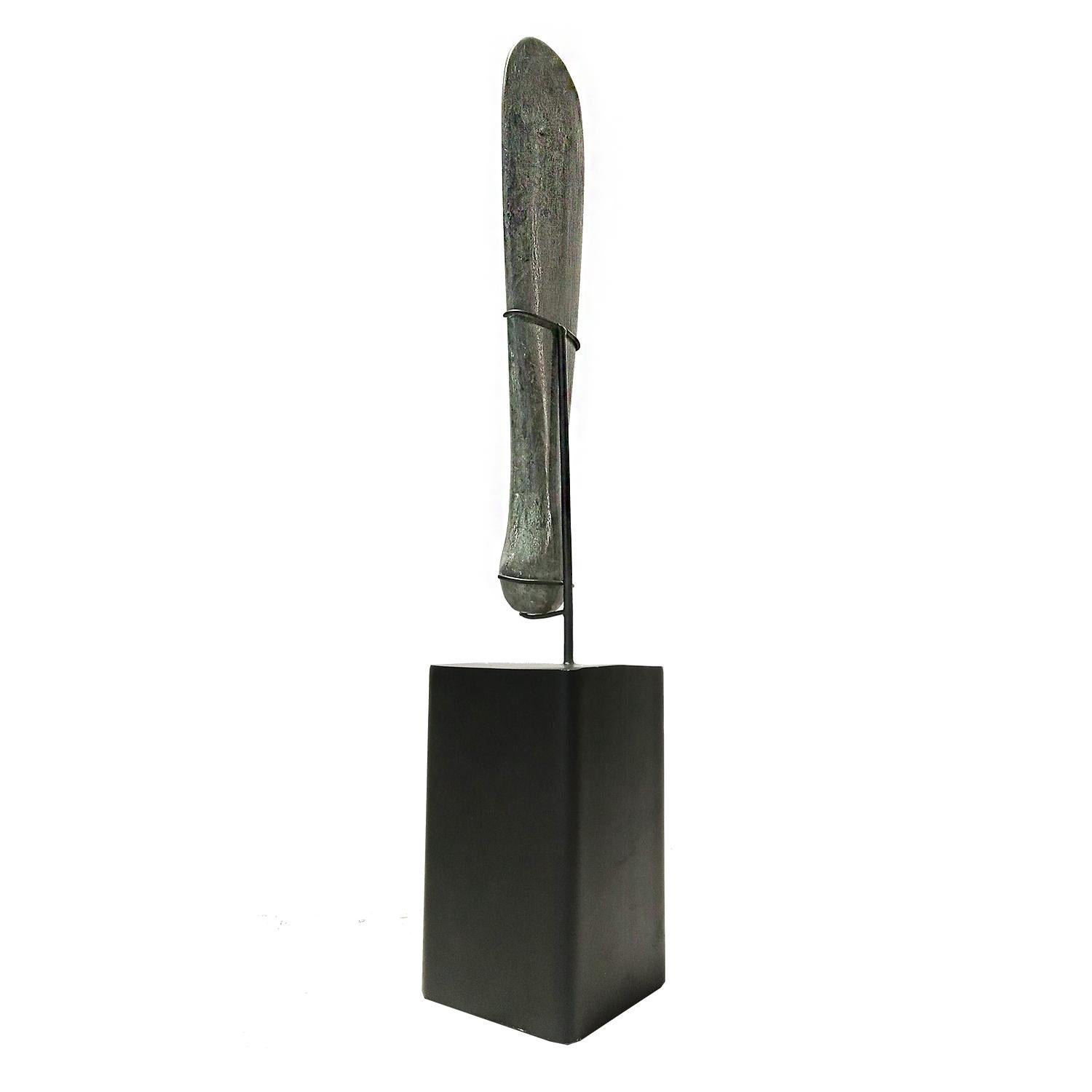 Decorative Stone Blade on Stand, Indonesia, Contemporary For Sale 3