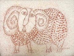 Decorative Stoneware Tile, Roger Capron, Vallauris c. 1980