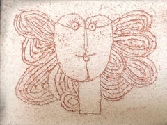 Decorative Stoneware Tile, Roger Capron, Vallauris c. 1980