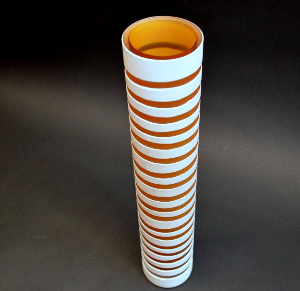 Decorative Striped Glass Vases For Sale 6