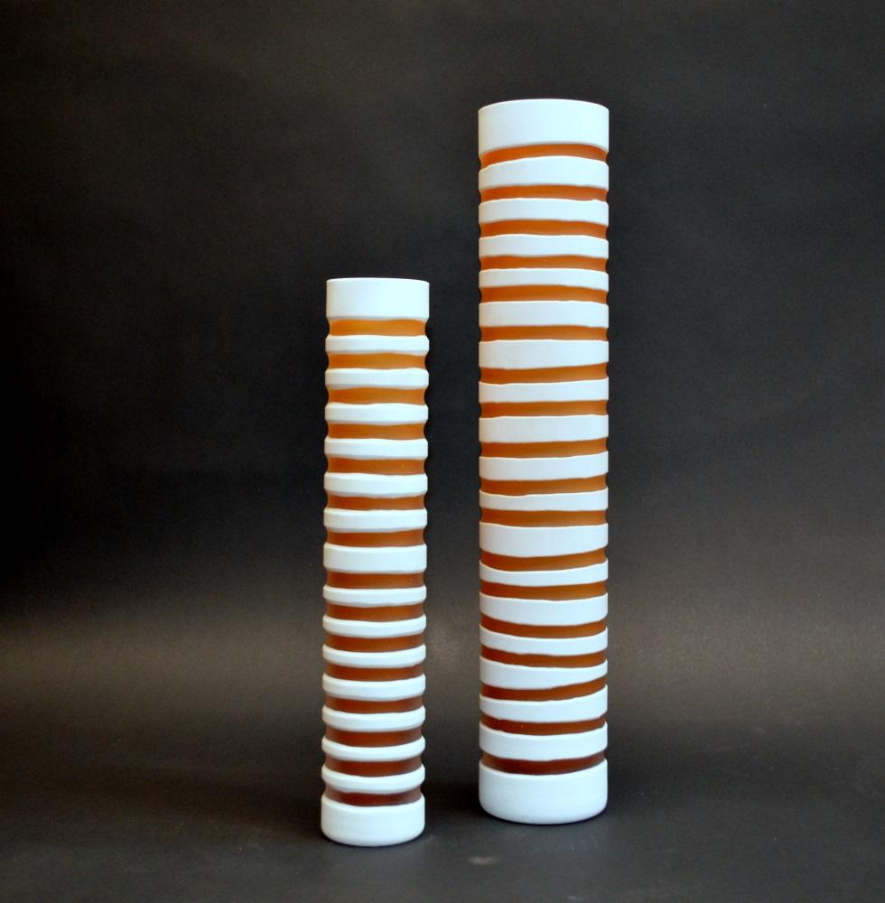 Decorative Striped Glass Vases For Sale 7