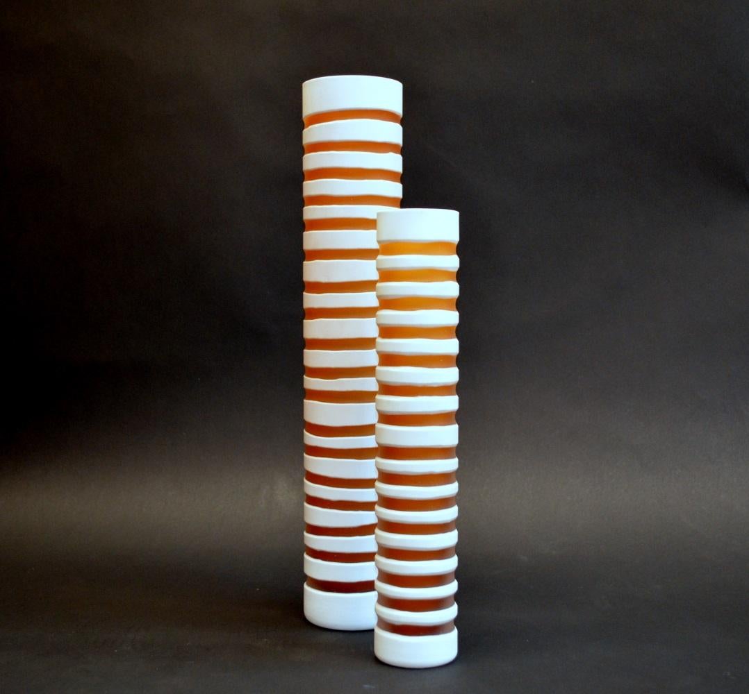 Decorative Striped Glass Vases For Sale 8