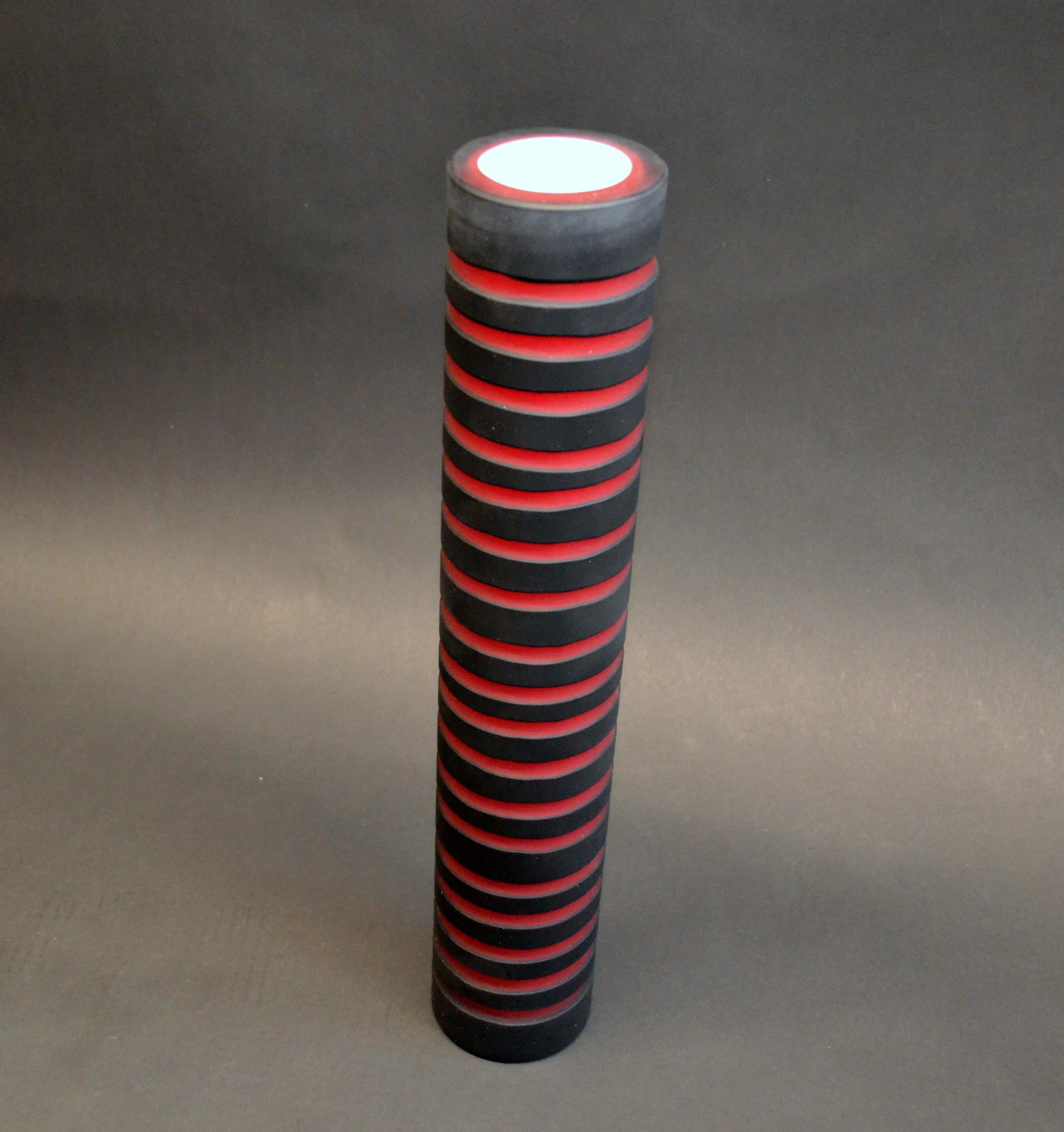 Decorative Striped Glass Vases For Sale 1