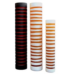 Decorative Striped Glass Vases