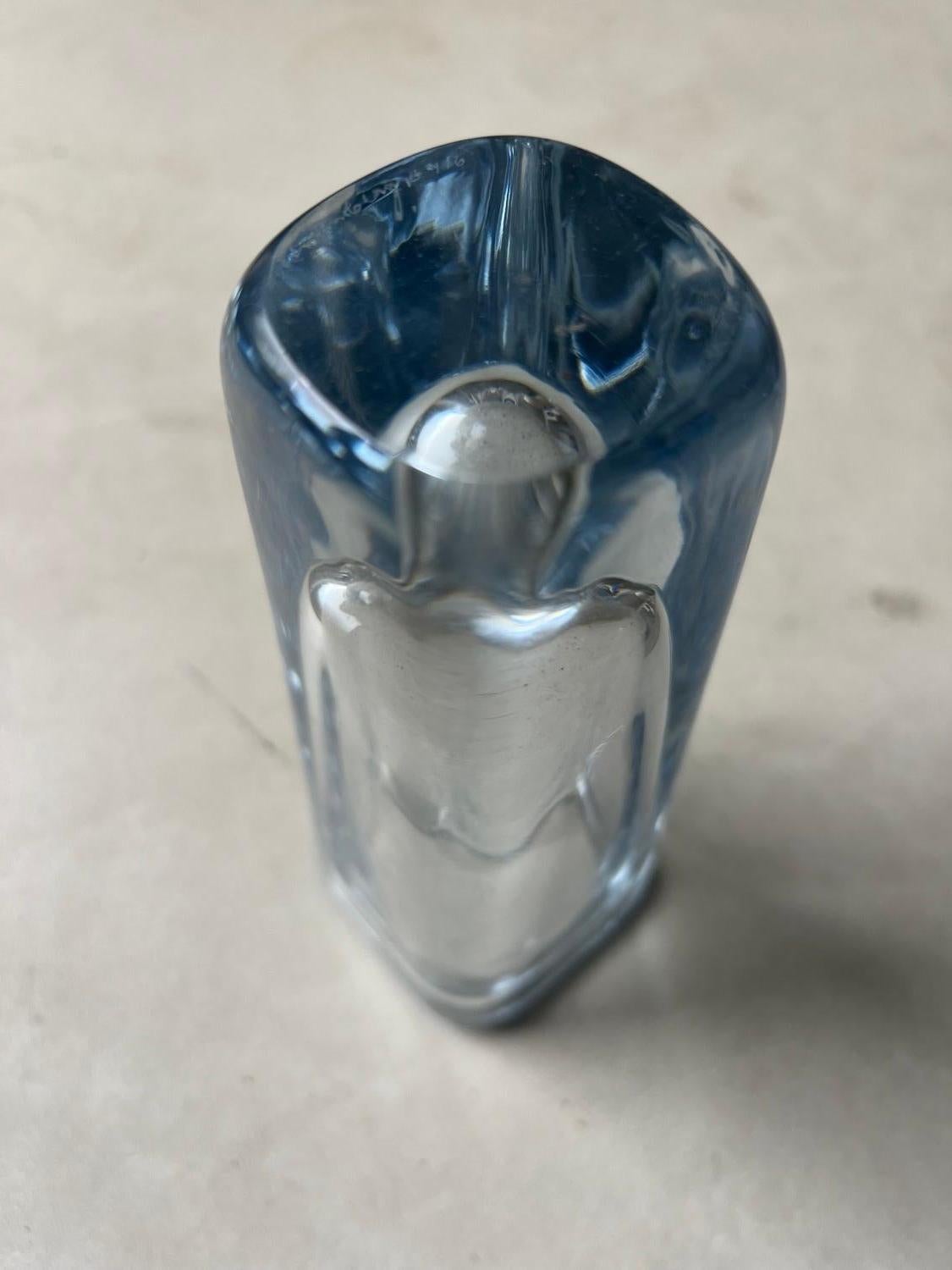 Decorative Swedish Vase, Clear Glass, Stromberg, Mid-Century Modern, Collectible For Sale 6