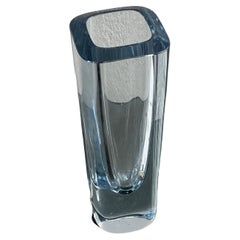 Jarrón Decorativo Sueco, Cristal Transparente, Stromberg, Moderno de Mediados de Siglo, Coleccionable