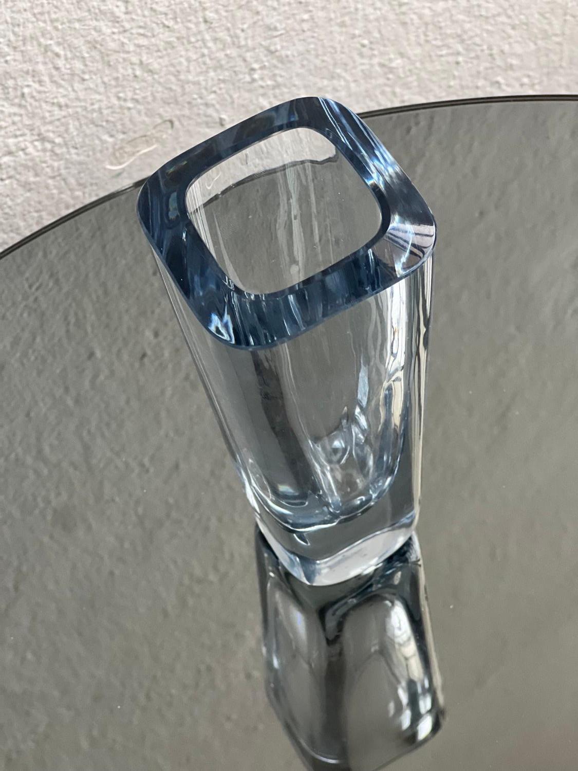 Crystal Decorative Swedish Vase, Clear Glass, Stromberg, Mid-Century Modern, Collectible For Sale