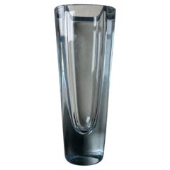 Jarrón Decorativo Sueco, Cristal Transparente, Stromberg, Moderno de Mediados de Siglo, Coleccionable