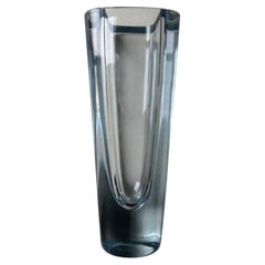 Decorative Swedish Vase, Clear Glass, Stromberg, Mid-Century Modern, Collectible