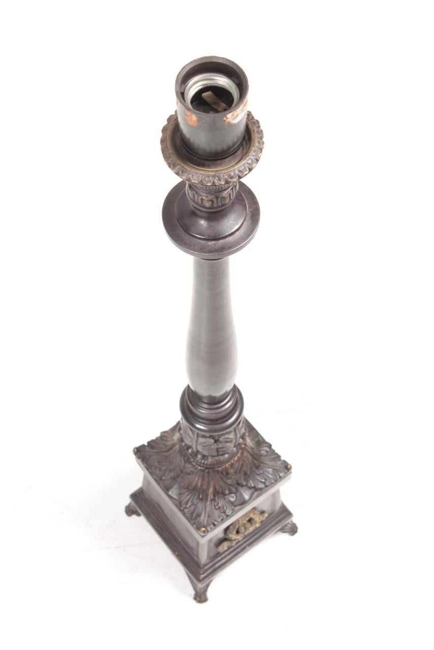 French Decorative Table Lamp base in Bronze, France, 1940s
