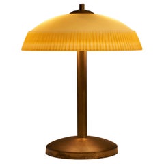 Decorative Table Lamp in Brass and Pâte de Verre