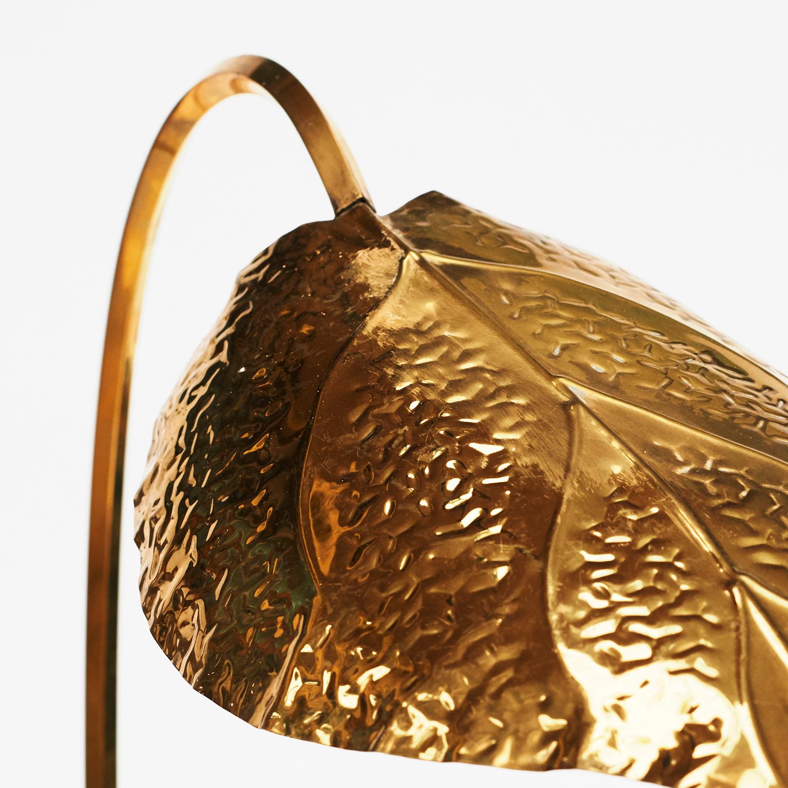 French Decorative Table Lamp in the Form of Palm Leaves