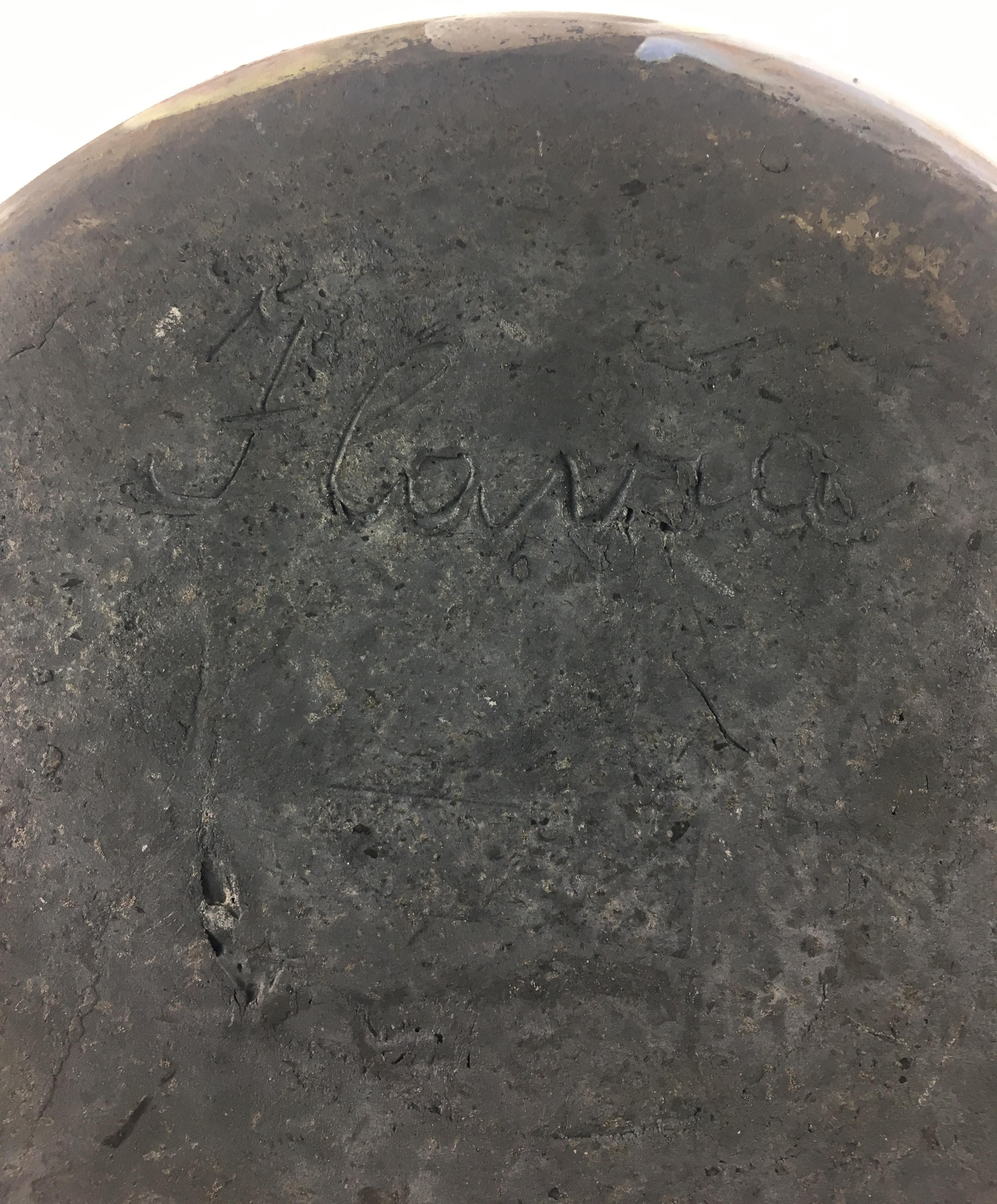 French Metallic Glaze Ceramic Bowl or Vide Poche For Sale 2