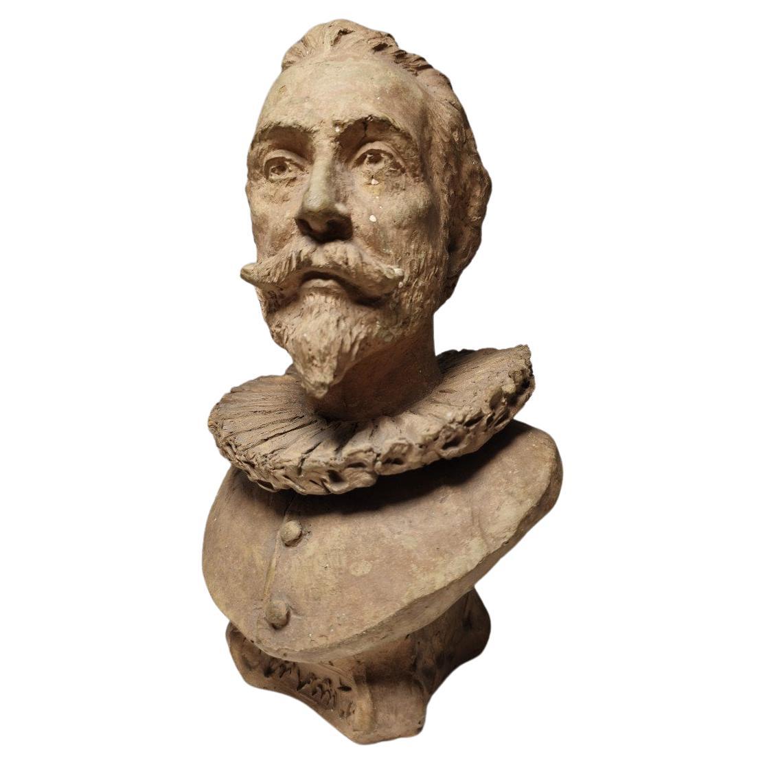 Decorative Terracotta Bust of Cervantes