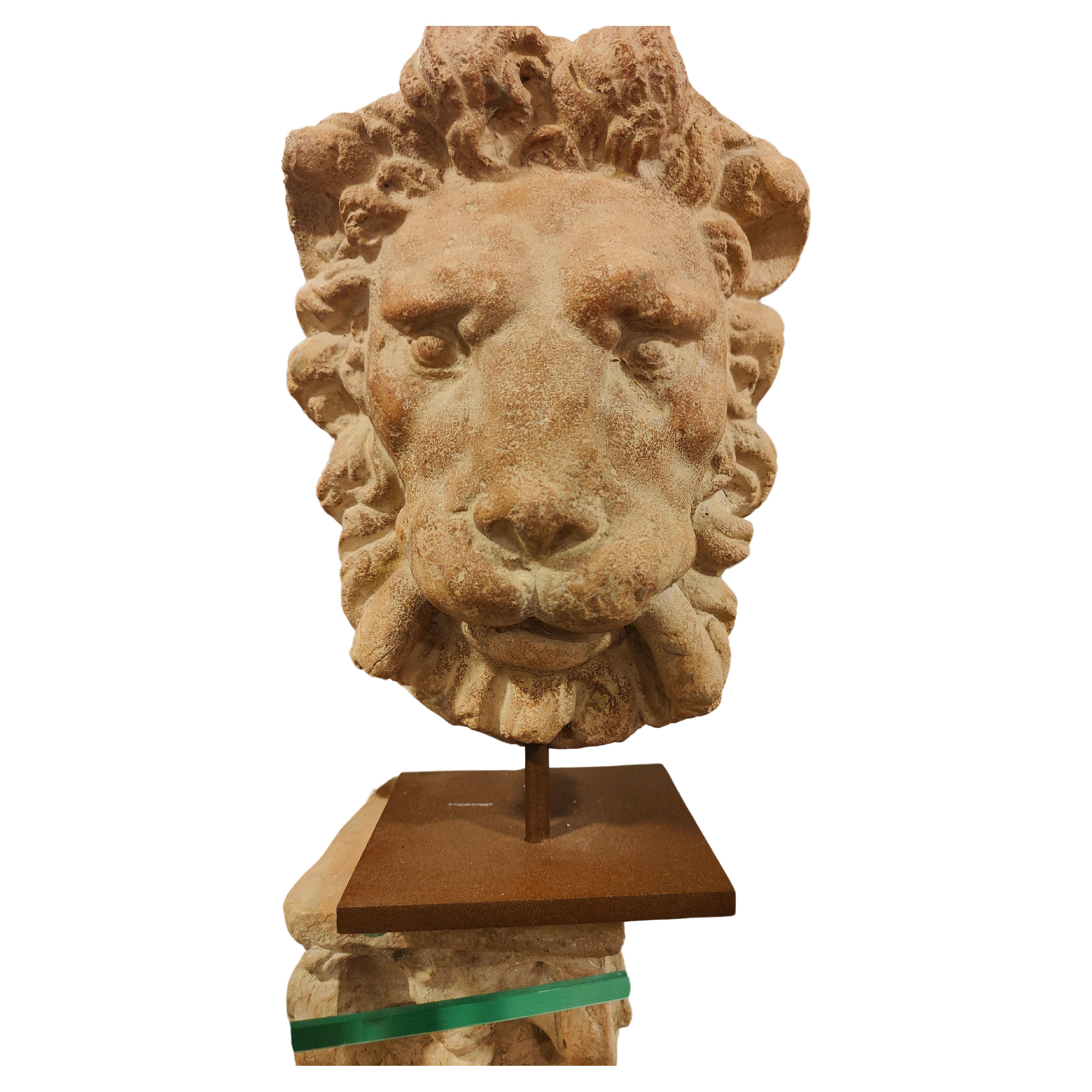 Decorative Terracotta Lion Head