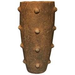 Decorative Terracotta Vessel with Studs