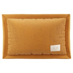 Decorative Throw Pillow Mostaza Corduroy, Ribbed Velvet Modern Lumbar Cushion
