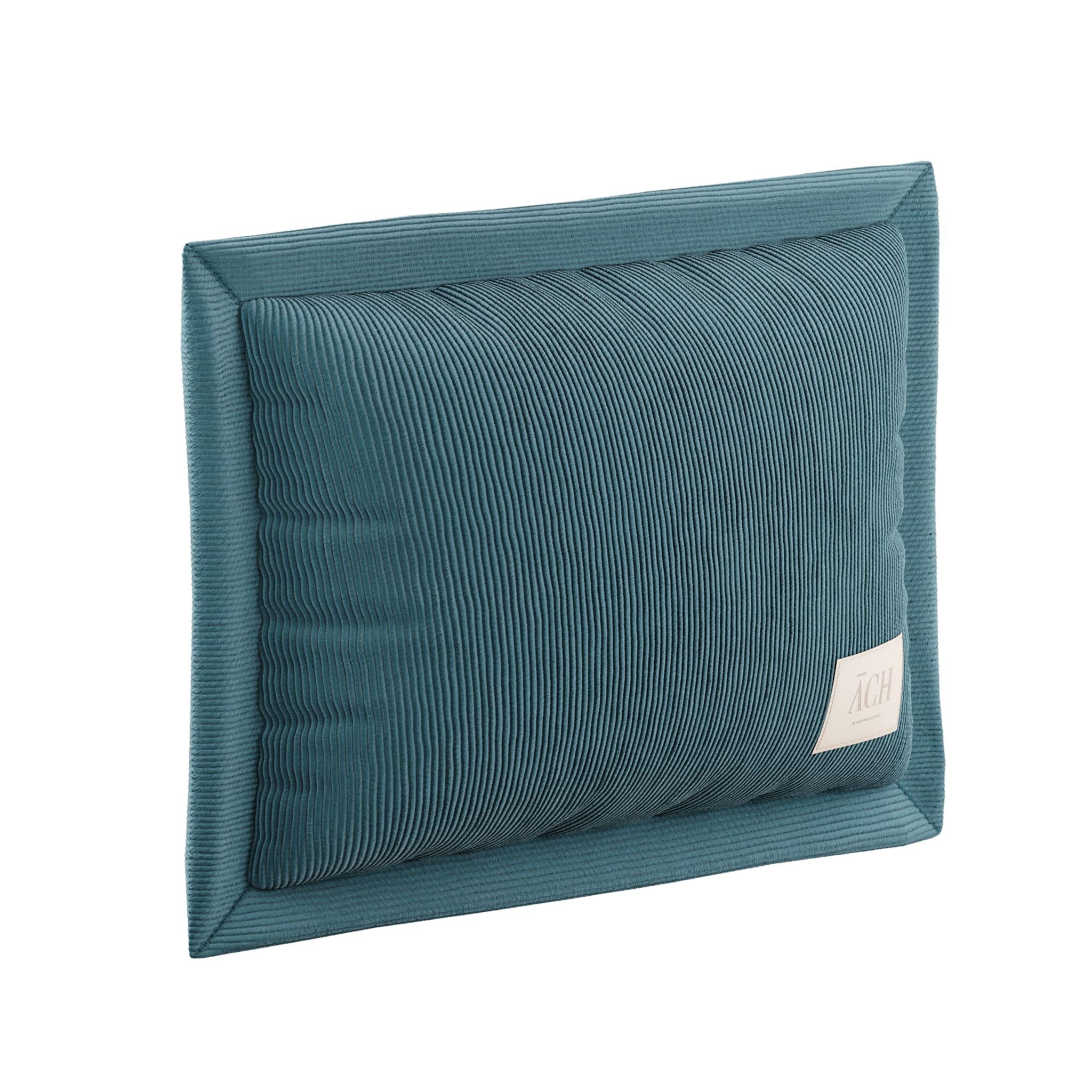 Decorative Throw Pillow Navy Corduroy, Modern Blue Velvet Lumbar Cushion 
Navy is a blue corduroy pillow with a rectangular shape and a sophisticated flange. The warm and delicate texture of Corduroy Navy Rectangle modern flange pillow will make you