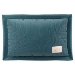 Decorative Throw Pillow Navy Corduroy,  Modern Blue Velvet Lumbar Cushion