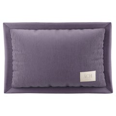 Decorative Throw Pillow Purple Corduroy, Modern Ribbed Velvet Lumbar Cushion